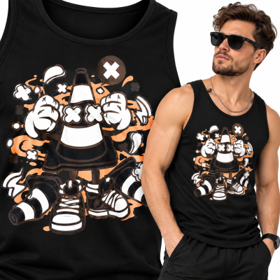 TANK TOP ANIMOWANY  TRAFFIC CONE
